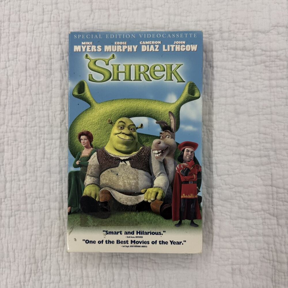 SHREK Mike Myers & an all star cast, Murphy, Diaz, Lithcow VCR